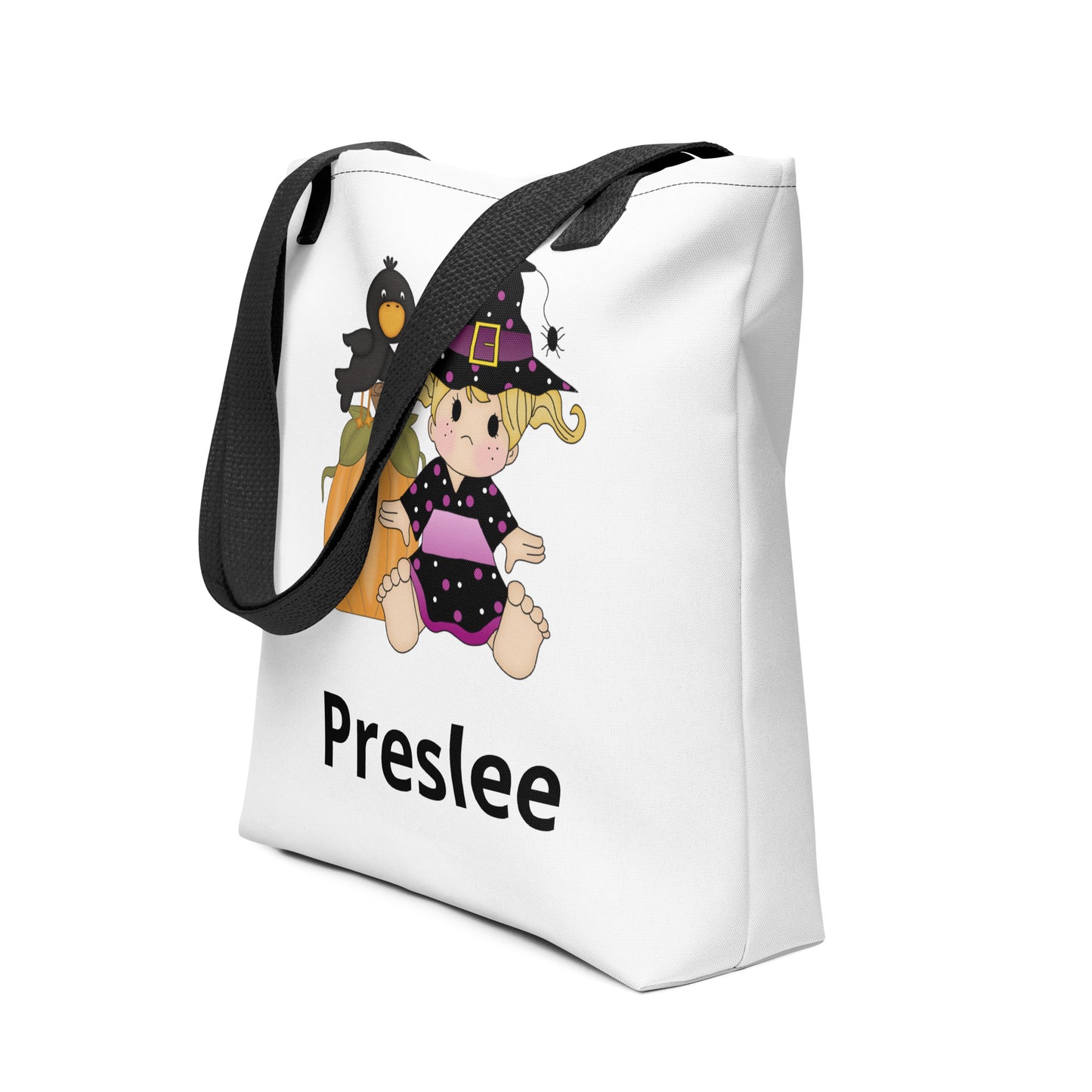 Personalized Halloween Tote Bag Little Witch